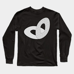 Isometric Alphabet Letter, Letter O Long Sleeve T-Shirt